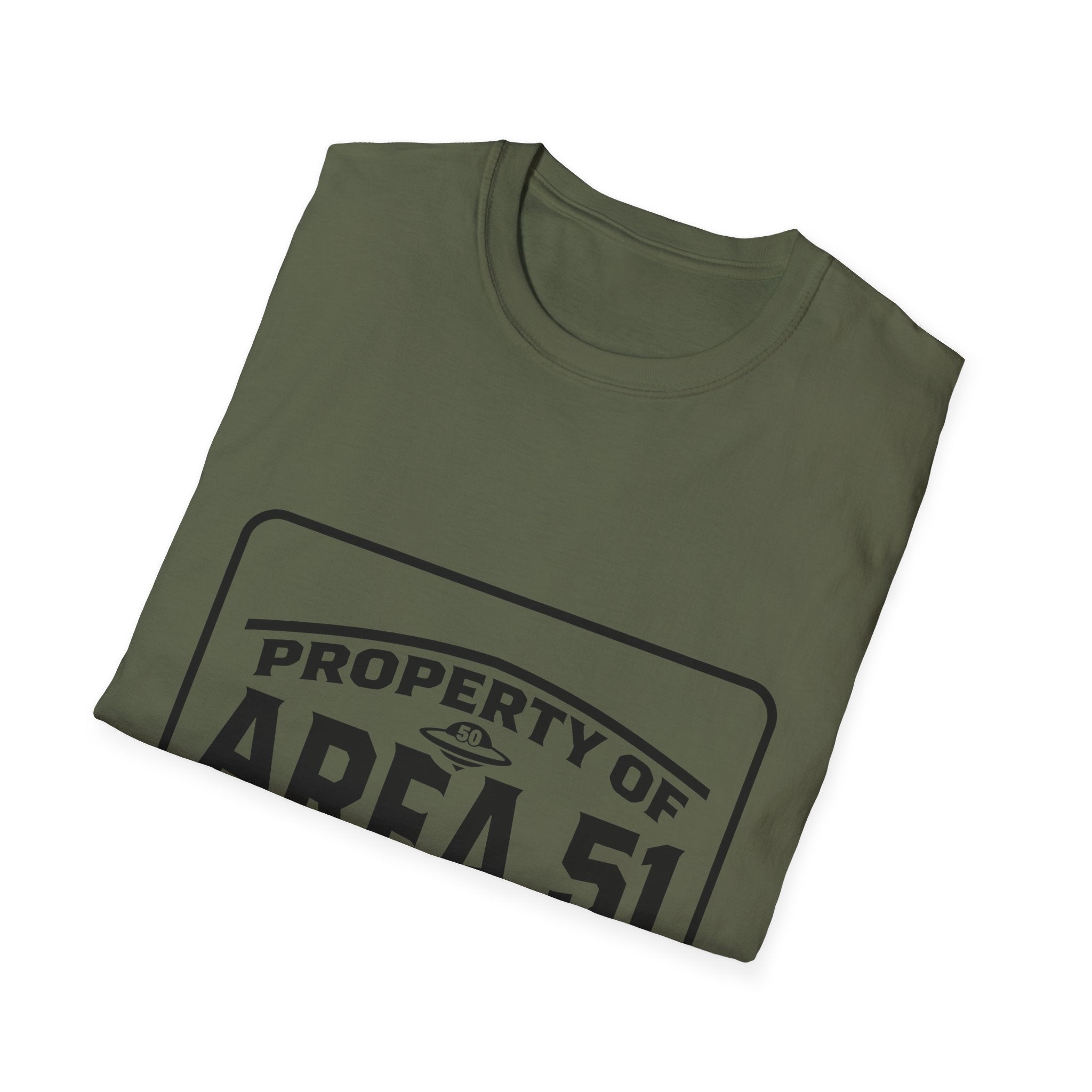 Area 51 T‑Shirt — "Property of Area 51" Alien Badge Tee