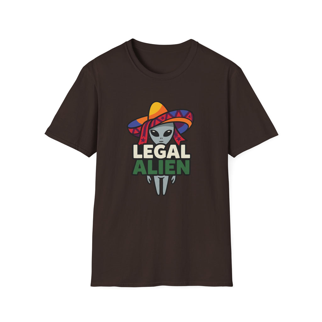 Legal Alien Graphic T-Shirt — Alien Wearing Sombrero Funny Mexican Pride Tee
