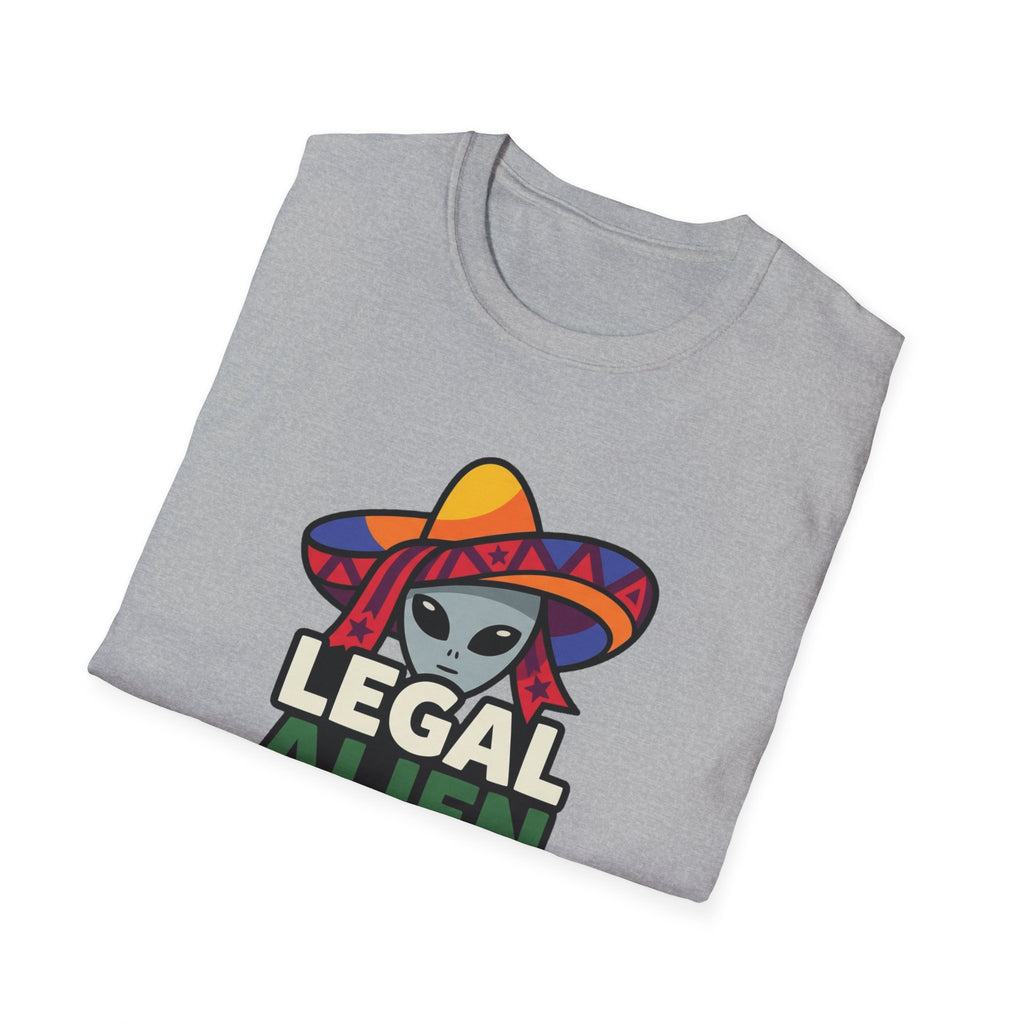 Legal Alien Graphic T-Shirt — Alien Wearing Sombrero Funny Mexican Pride Tee