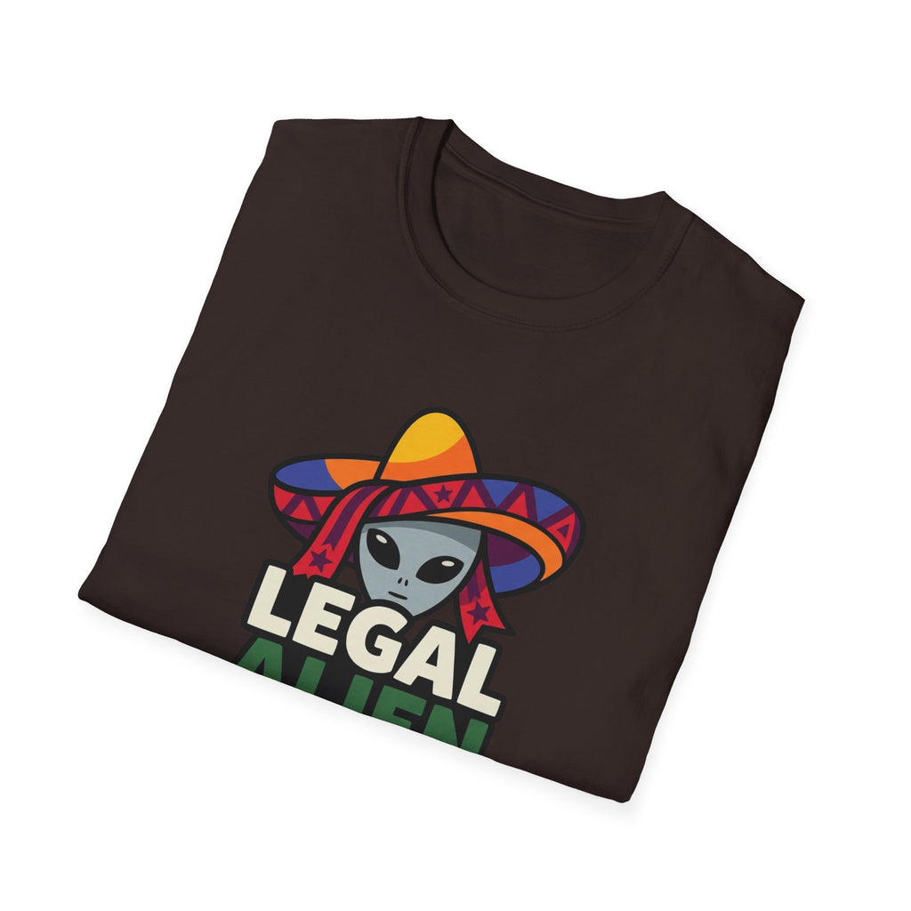 Legal Alien Graphic T-Shirt — Alien Wearing Sombrero Funny Mexican Pride Tee