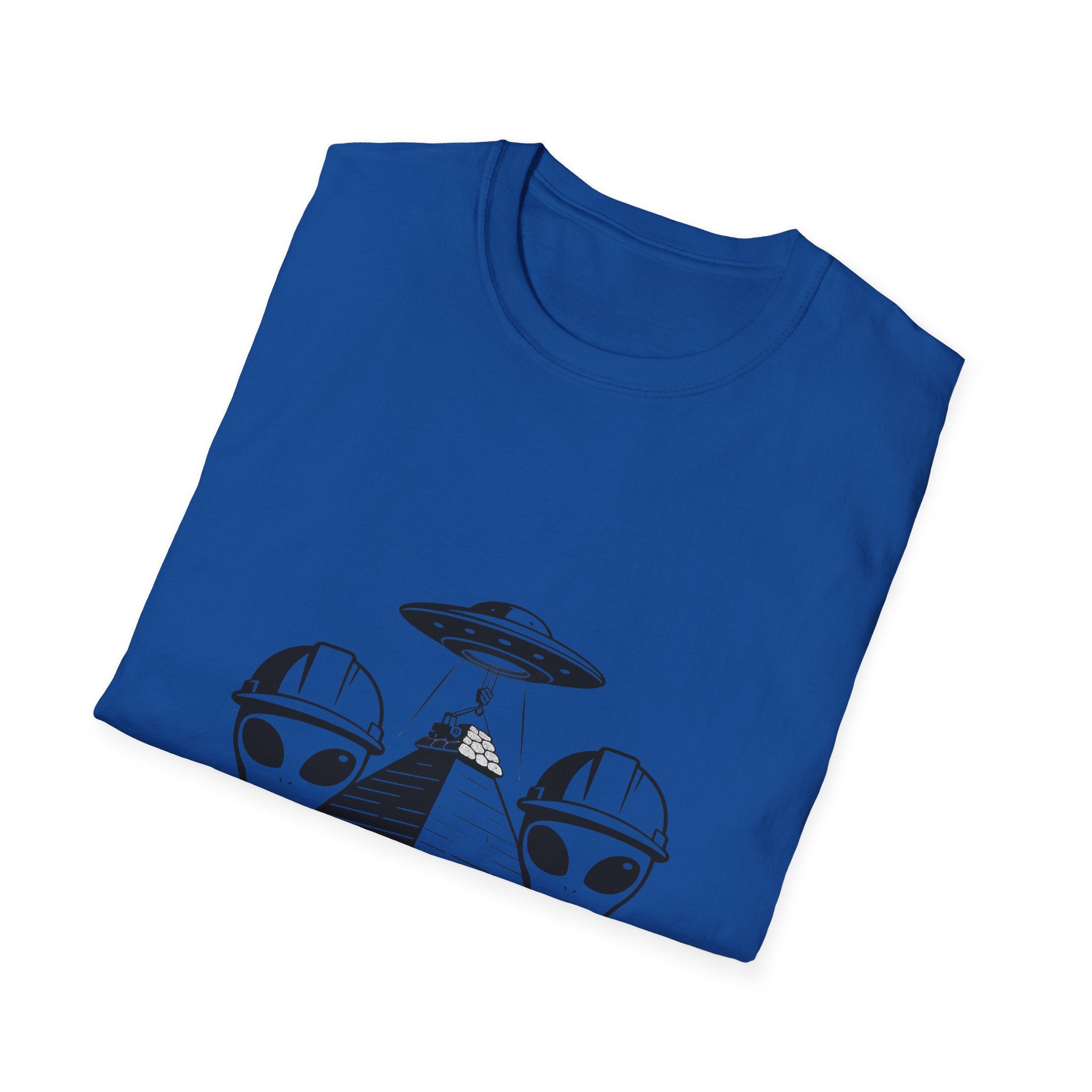 Alien Construction Crew T-Shirt — UFO Pyramid Graphic Tee