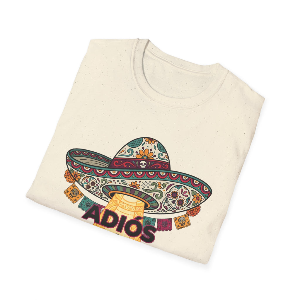 Adios Sombrero UFO Abduction T-Shirt — Humorous Mexican Fiesta Graphic Tee