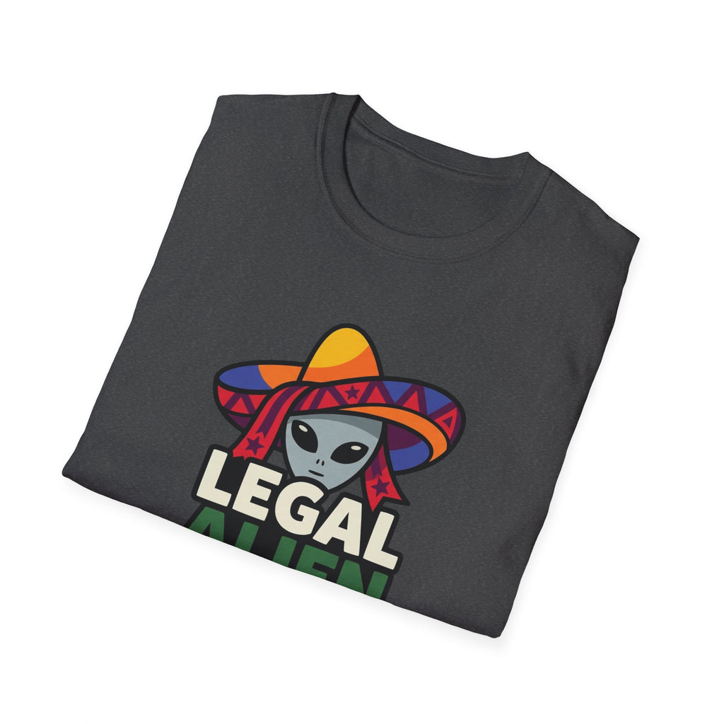 Legal Alien Graphic T-Shirt — Alien Wearing Sombrero Funny Mexican Pride Tee