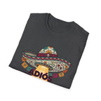Adios Sombrero UFO Abduction T-Shirt — Humorous Mexican Fiesta Graphic Tee