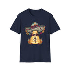 Adios Sombrero UFO Abduction T-Shirt — Humorous Mexican Fiesta Graphic Tee