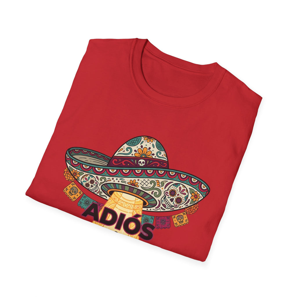 Adios Sombrero UFO Abduction T-Shirt — Humorous Mexican Fiesta Graphic Tee