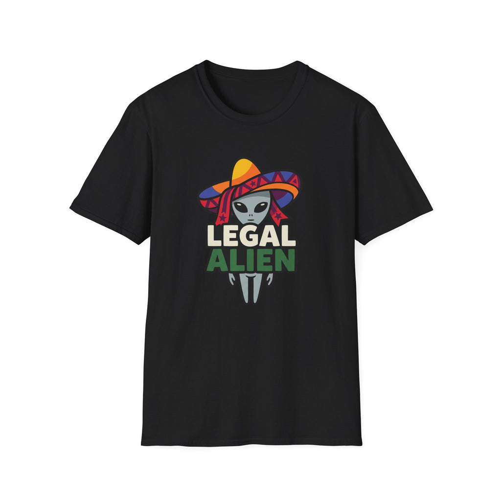 Legal Alien Graphic T-Shirt — Alien Wearing Sombrero Funny Mexican Pride Tee