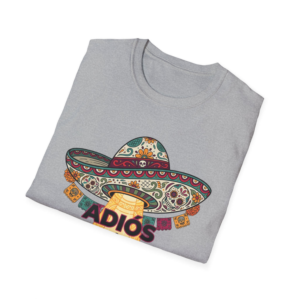 Adios Sombrero UFO Abduction T-Shirt — Humorous Mexican Fiesta Graphic Tee