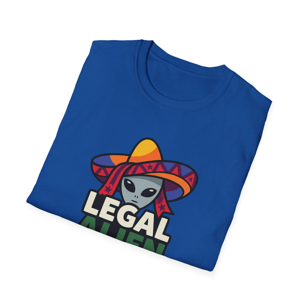 Legal Alien Graphic T-Shirt — Alien Wearing Sombrero Funny Mexican Pride Tee