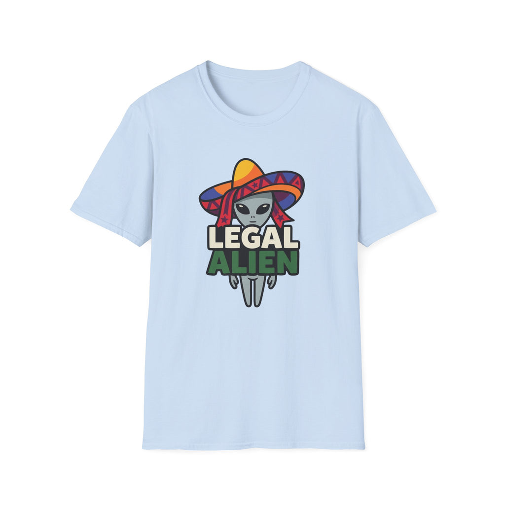 Legal Alien Graphic T-Shirt — Alien Wearing Sombrero Funny Mexican Pride Tee