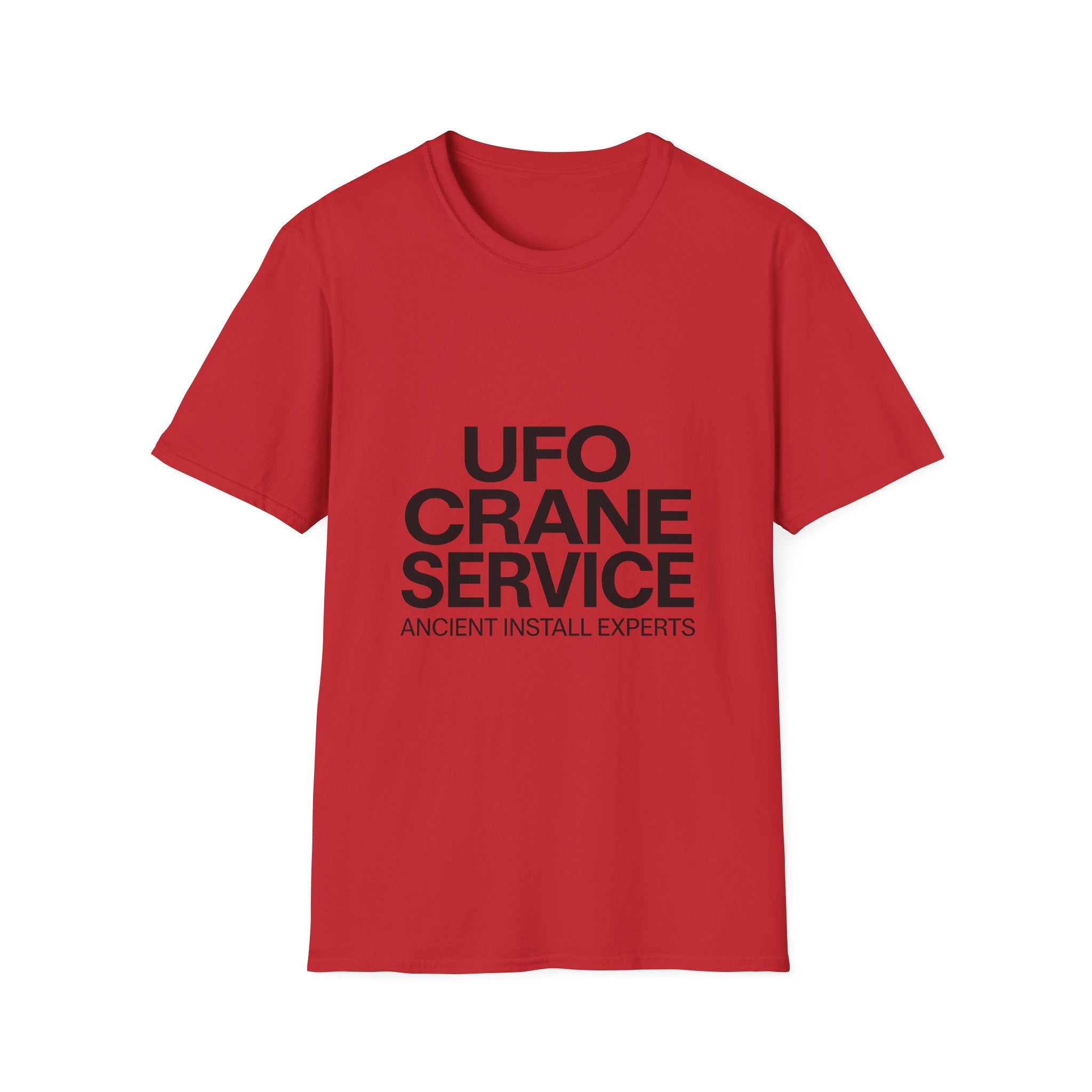 UFO Crane Service T‑Shirt — "Ancient Install Experts" Graphic Tee