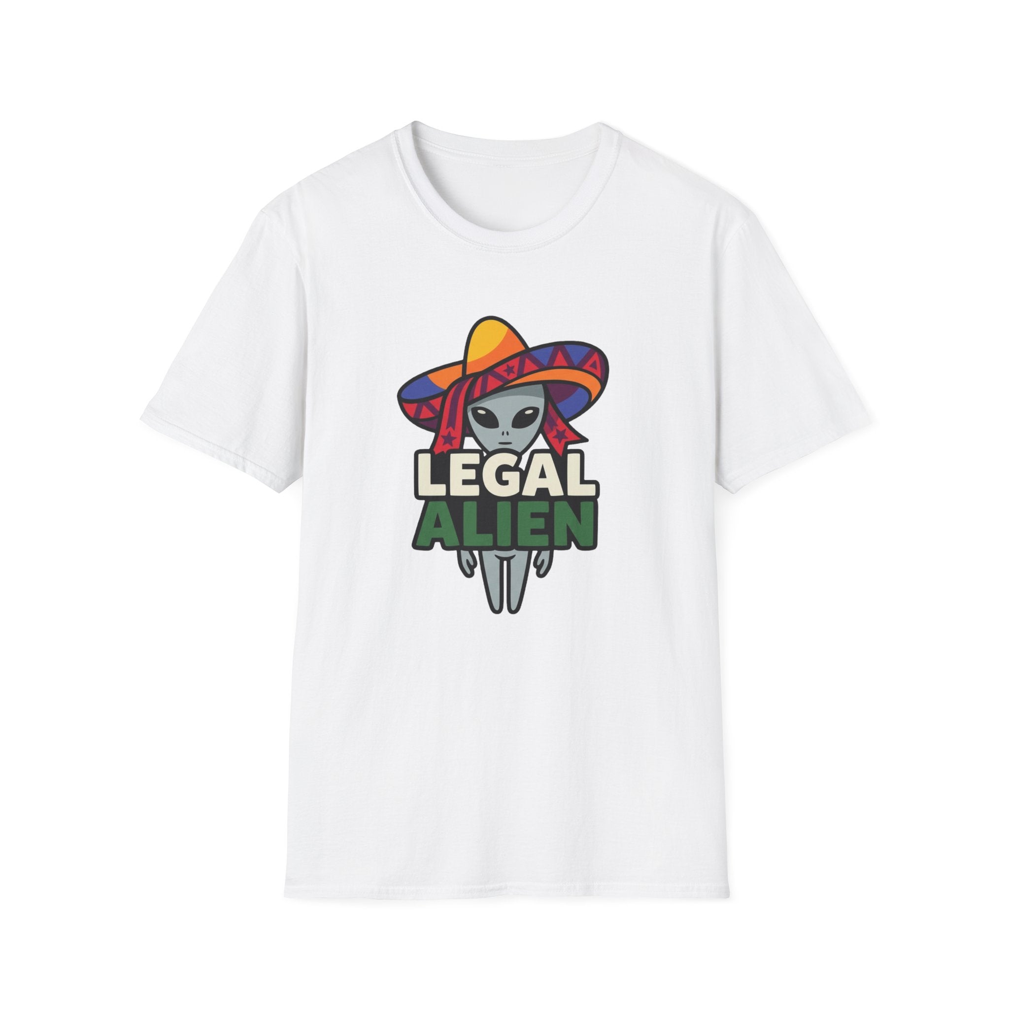 Legal Alien Graphic T-Shirt — Alien Wearing Sombrero Funny Mexican Pride Tee