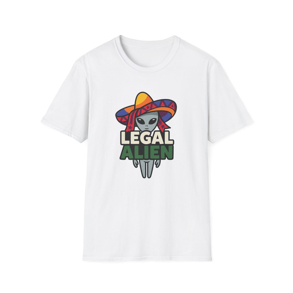 Legal Alien Graphic T-Shirt — Alien Wearing Sombrero Funny Mexican Pride Tee