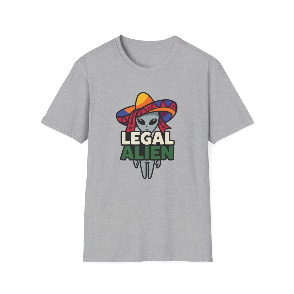 Legal Alien Graphic T-Shirt — Alien Wearing Sombrero Funny Mexican Pride Tee