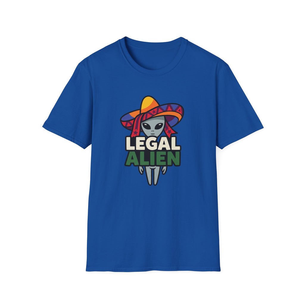 Legal Alien Graphic T-Shirt — Alien Wearing Sombrero Funny Mexican Pride Tee