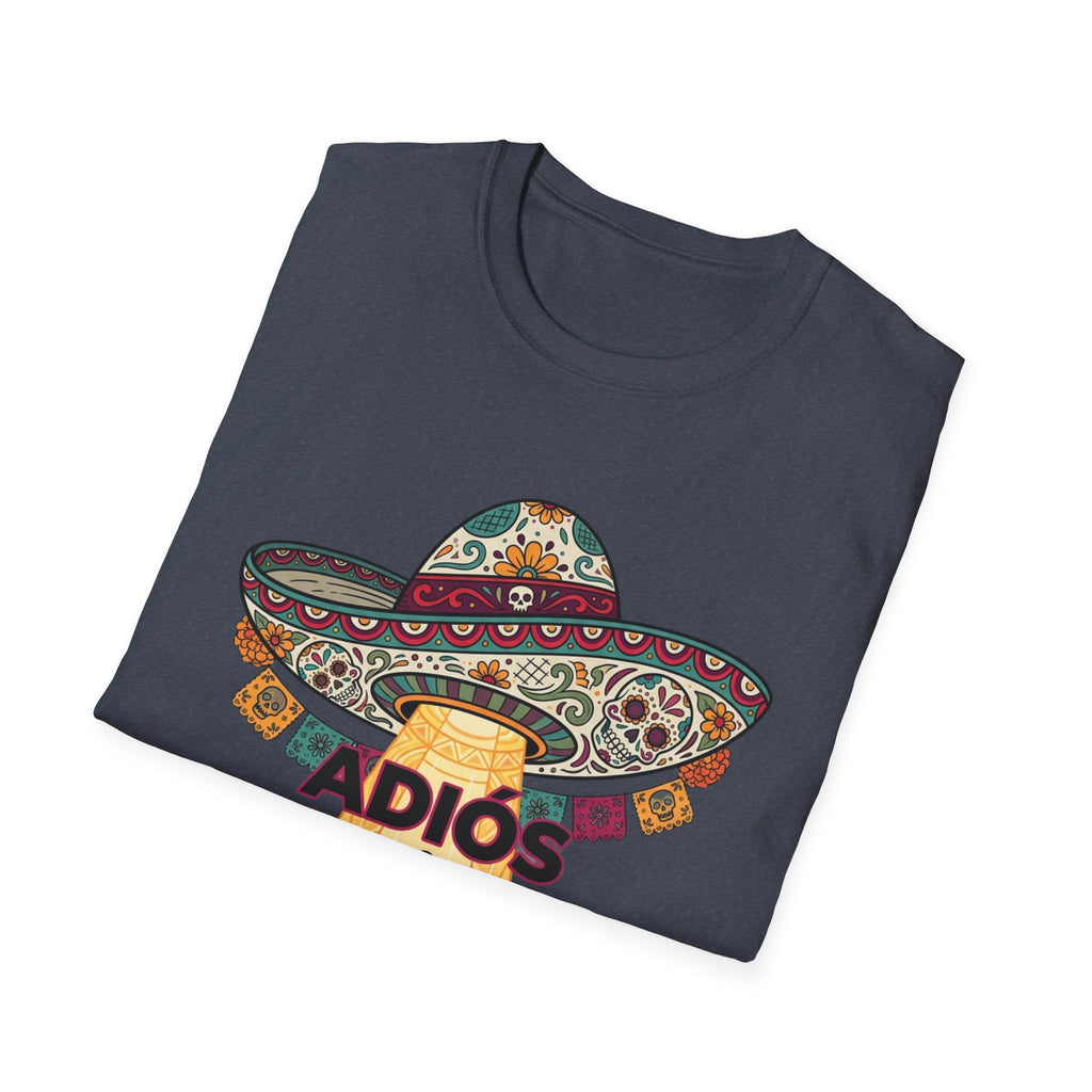 Adios Sombrero UFO Abduction T-Shirt — Humorous Mexican Fiesta Graphic Tee