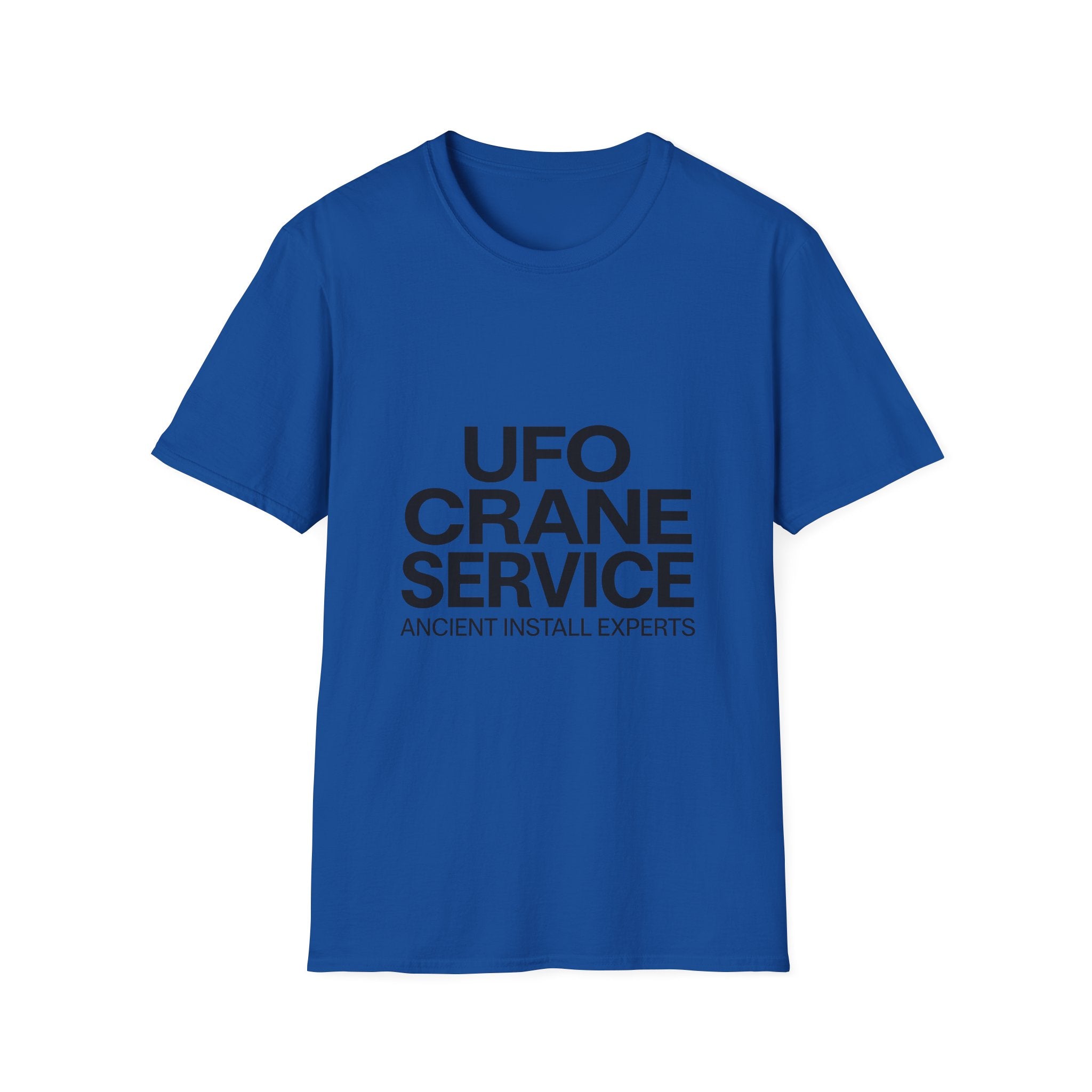 UFO Crane Service T‑Shirt — "Ancient Install Experts" Graphic Tee