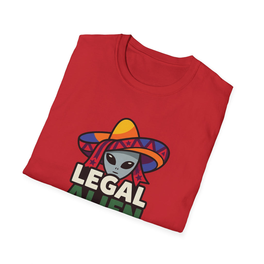 Legal Alien Graphic T-Shirt — Alien Wearing Sombrero Funny Mexican Pride Tee