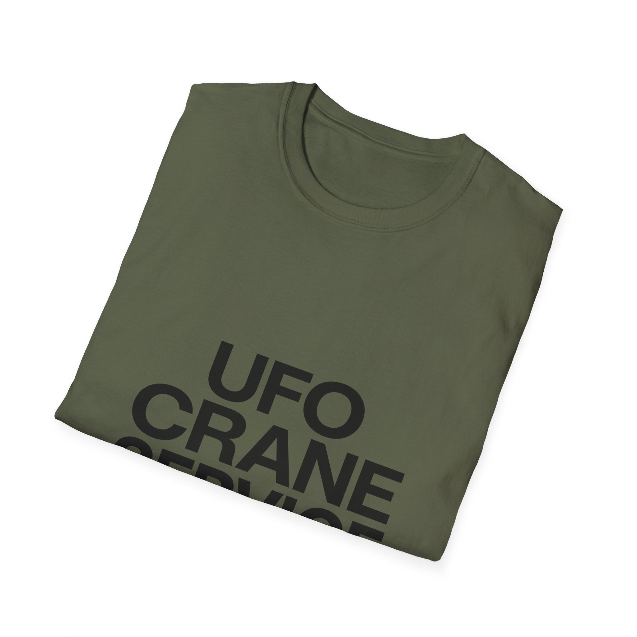 UFO Crane Service T‑Shirt — "Ancient Install Experts" Graphic Tee