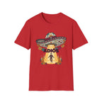 Adios Sombrero UFO Abduction T-Shirt — Humorous Mexican Fiesta Graphic Tee