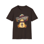 Adios Sombrero UFO Abduction T-Shirt — Humorous Mexican Fiesta Graphic Tee