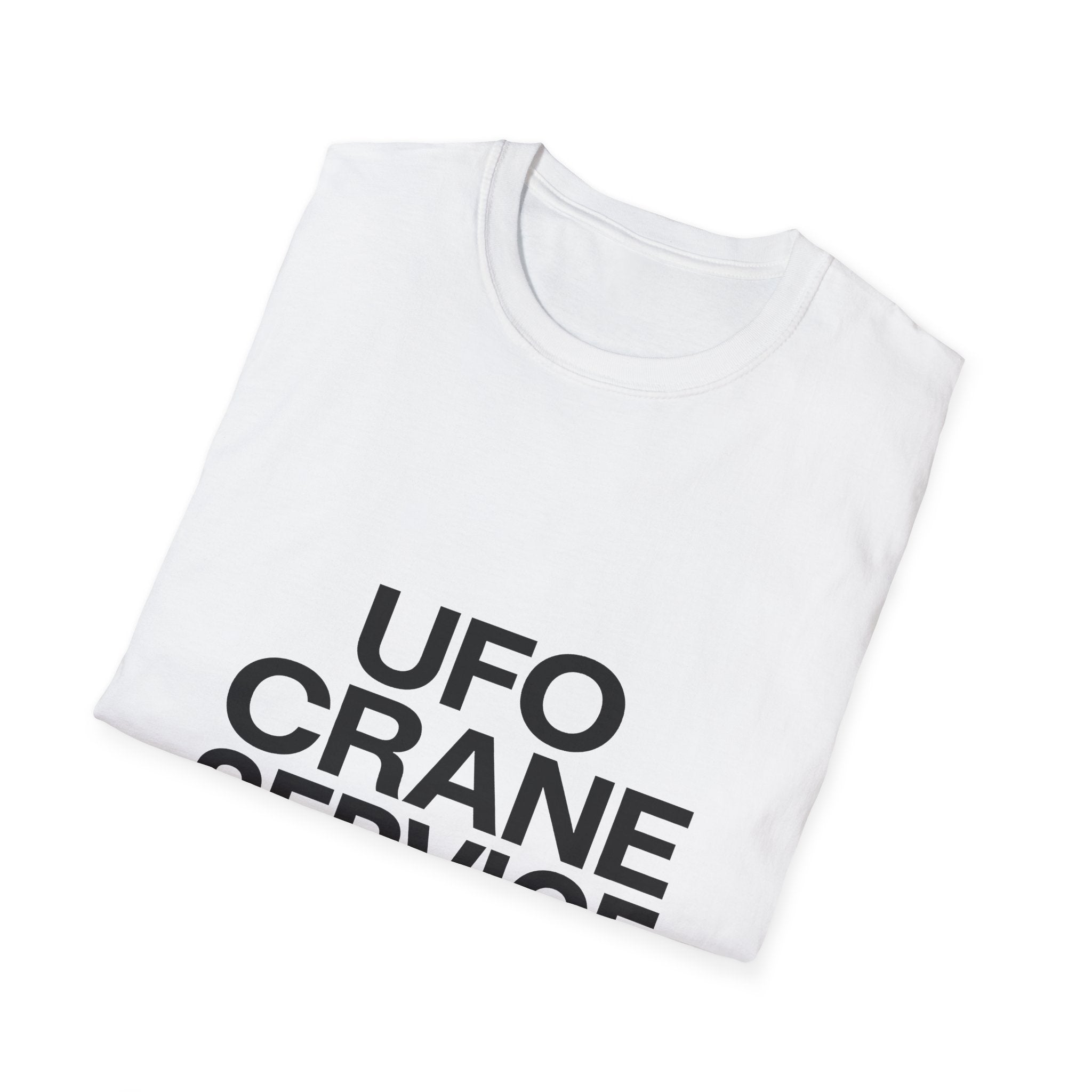 UFO Crane Service T‑Shirt — "Ancient Install Experts" Graphic Tee