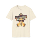 Adios Sombrero UFO Abduction T-Shirt — Humorous Mexican Fiesta Graphic Tee