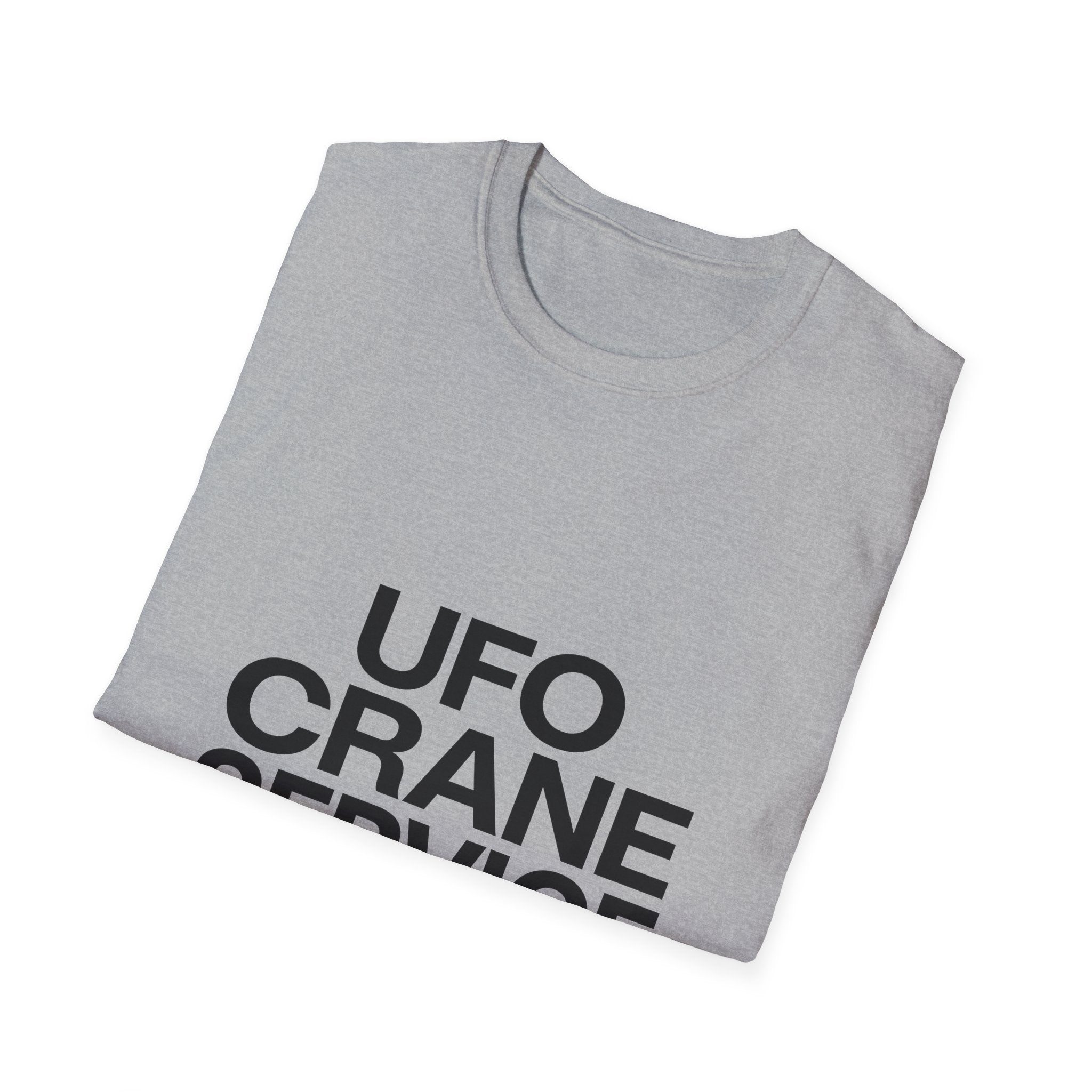 UFO Crane Service T‑Shirt — "Ancient Install Experts" Graphic Tee