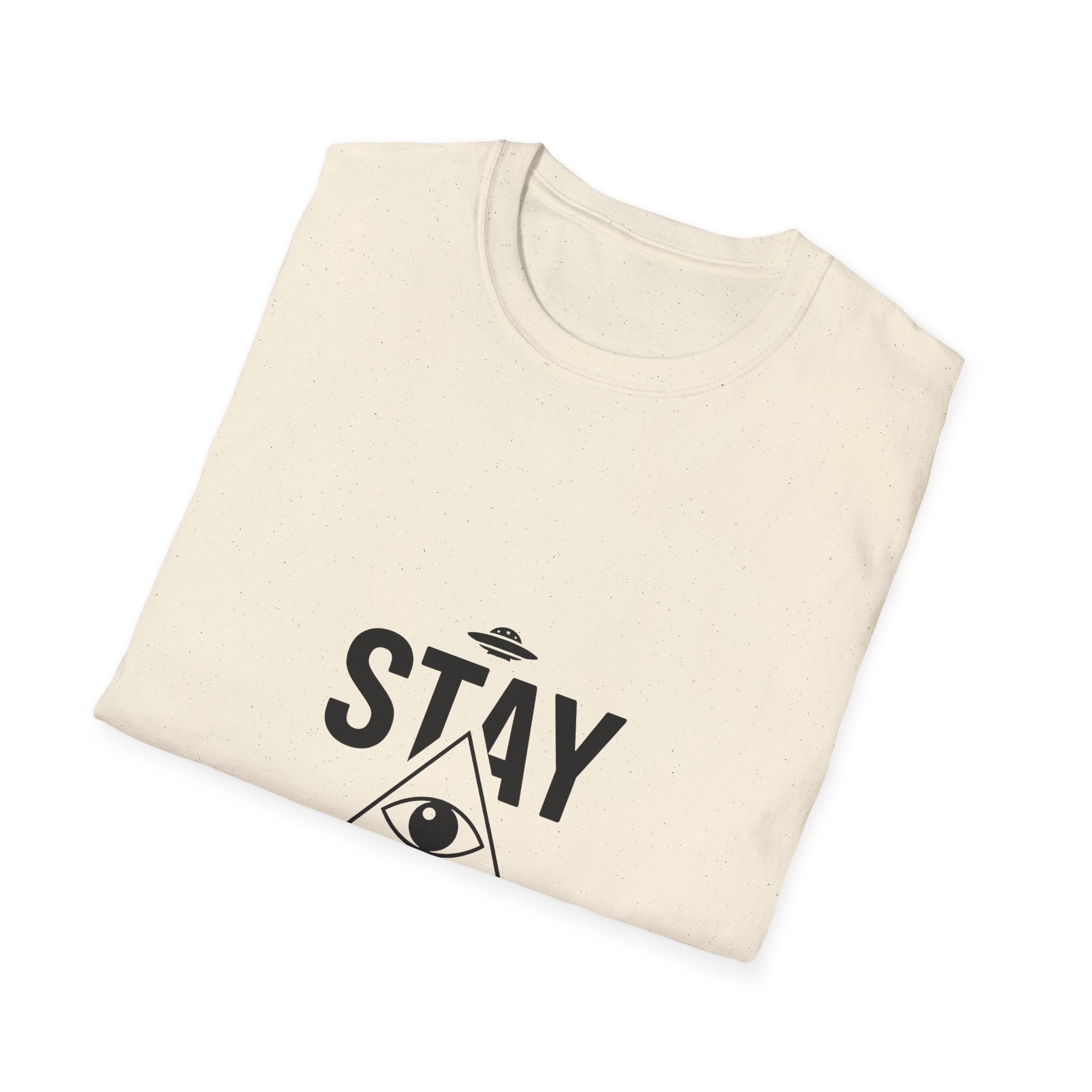 Stay Suspicious T-Shirt — Conspiracy Eye Graphic Tee