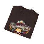 Adios Sombrero UFO Abduction T-Shirt — Humorous Mexican Fiesta Graphic Tee