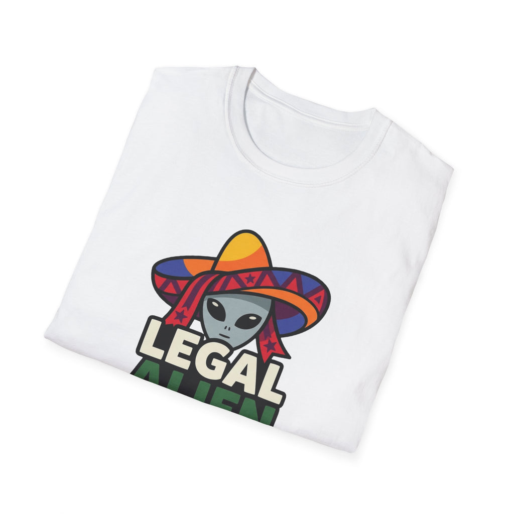 Legal Alien Graphic T-Shirt — Alien Wearing Sombrero Funny Mexican Pride Tee