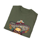 Adios Sombrero UFO Abduction T-Shirt — Humorous Mexican Fiesta Graphic Tee