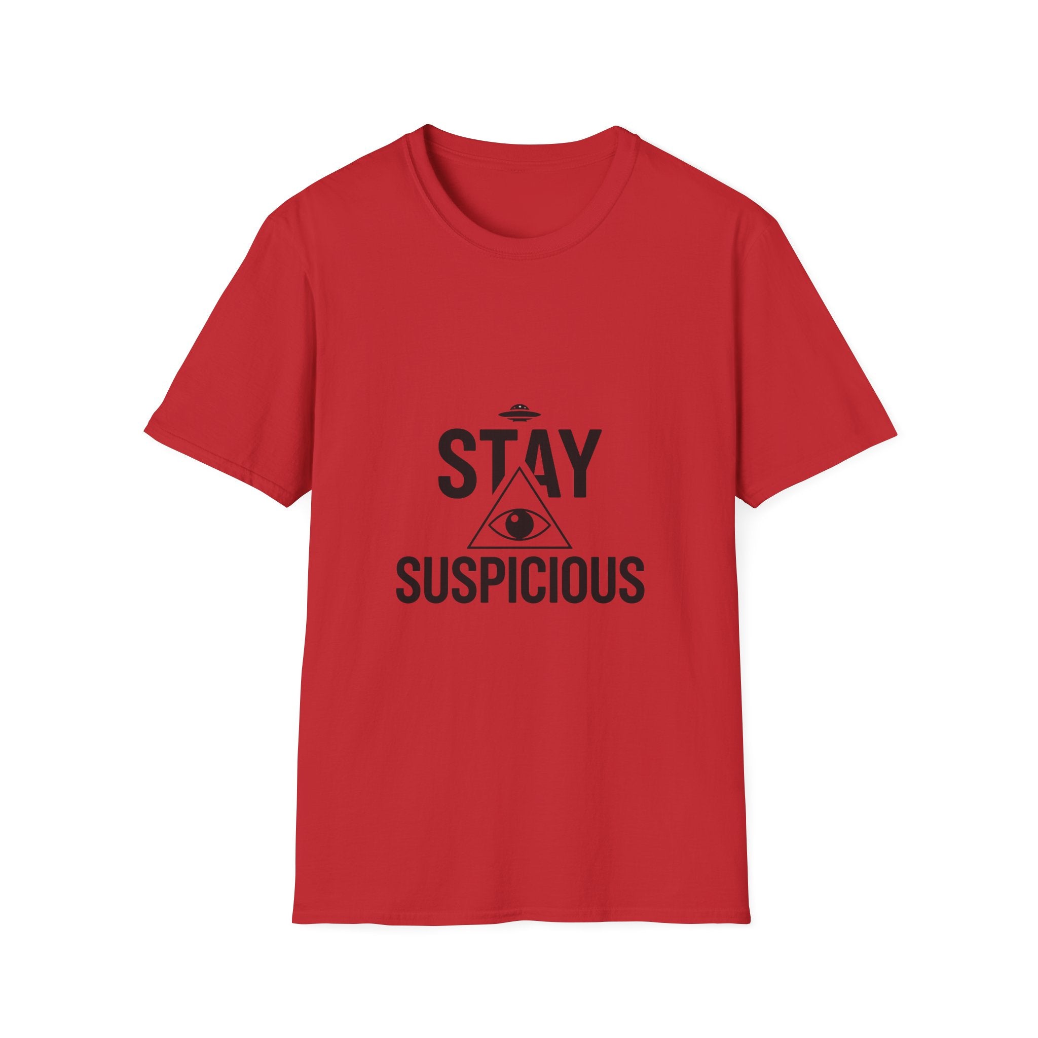 Stay Suspicious T-Shirt — Conspiracy Eye Graphic Tee