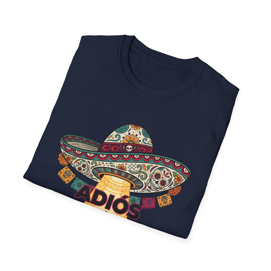 Adios Sombrero UFO Abduction T-Shirt — Humorous Mexican Fiesta Graphic Tee