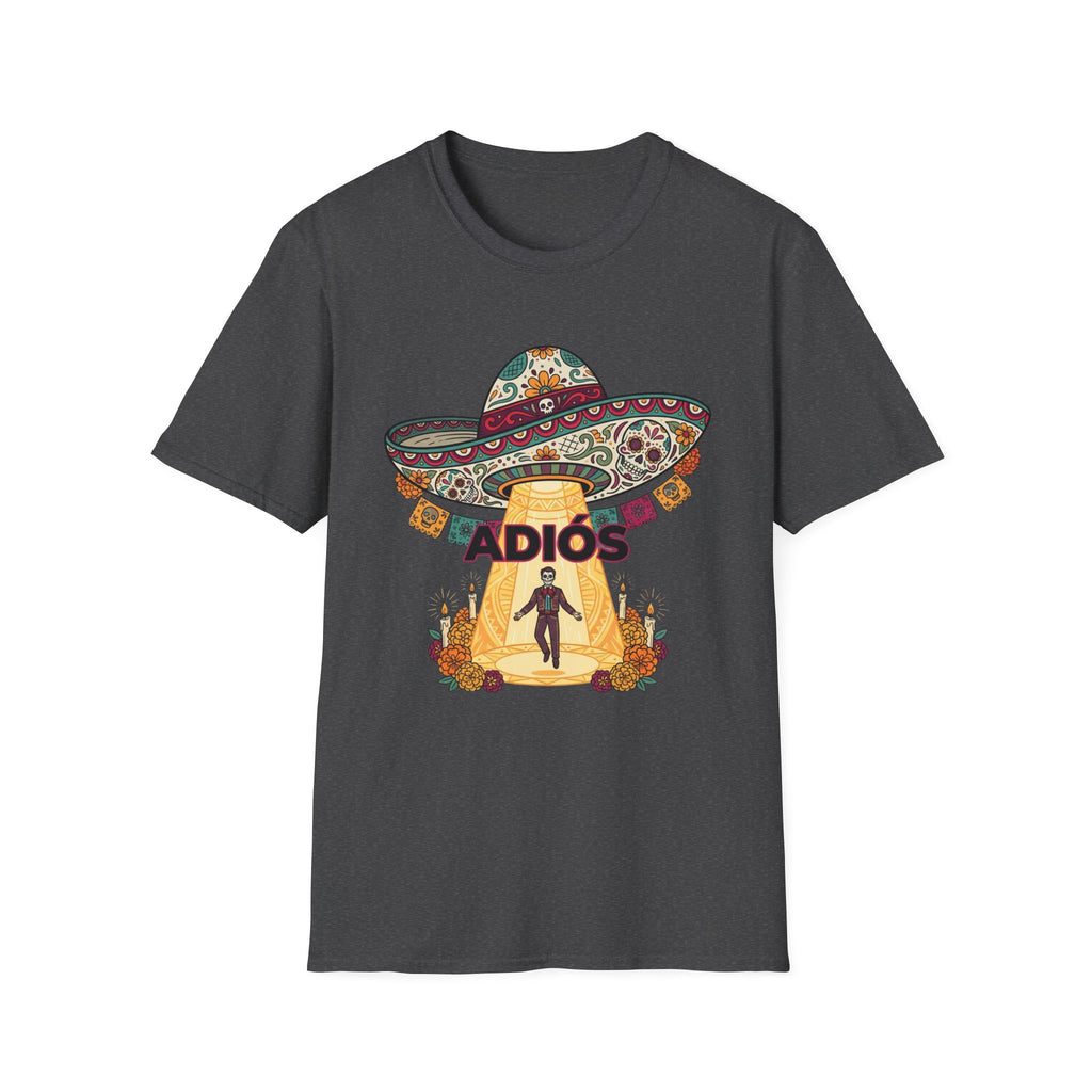 Adios Sombrero UFO Abduction T-Shirt — Humorous Mexican Fiesta Graphic Tee