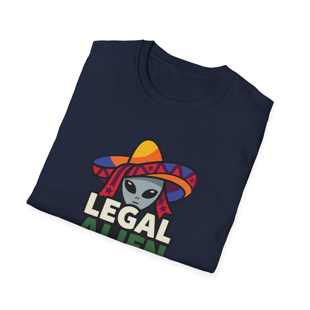 Legal Alien Graphic T-Shirt — Alien Wearing Sombrero Funny Mexican Pride Tee